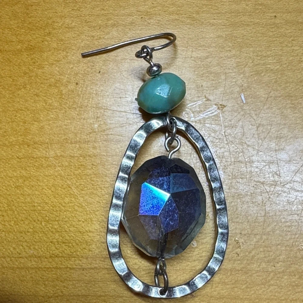 Elegant Blue and Silver Dangle Earrings